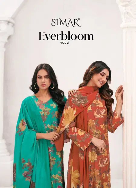 Everbloom Vol 2 By Glossy Viscose Muslin Printed Dress Material Exporters In  India